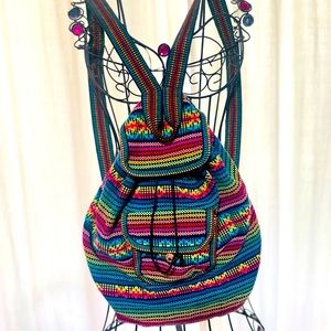 Authentic Oaxaca hand woven backpack